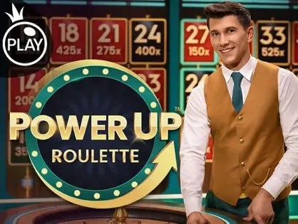 Power UP Roulette slot logo by Pragmatic Play at Shuffle