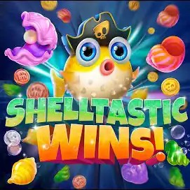 Shelltastic Wins logo – Slots by Jili Games at Shuffle